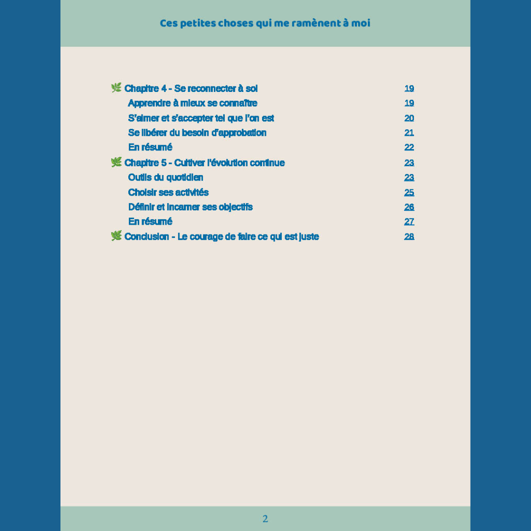 Sommaire, deuxième partie